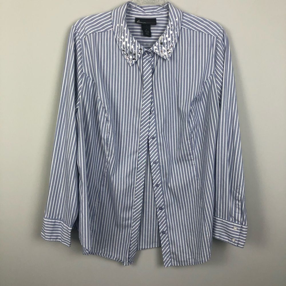 Lane Bryant embellished button up shirt